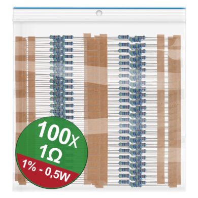 22P084 Resistors set 1 Ohm 100 pcs, 1%, 0.5W