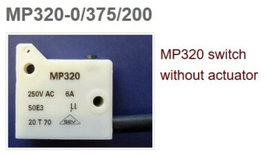 Microswitch: MP320-0/375/50PVC