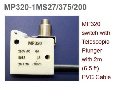 Microswitch: MP320-1MS27/375/200PVC