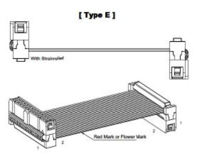 Propojovací Kabel FCC 2x Female Header 40Pin L:410 = SM C01 RC5B-402B28-E-410mm