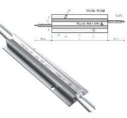 Resistor TR311A 30W/100W Resistance 2R0-180R - Widerstand TR311A 30W/100W Widerstand 2R0-180R Aluminiumgehuse Drahtwiderstand 120x29,5x16mm 700VAC 86g - bitte geben Sie den Widerstandswert des Widerstandes an